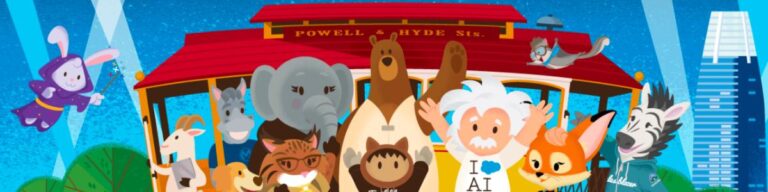 salesforce dreamforce image full of cartoon characters on the blog targeted at independent software vendors